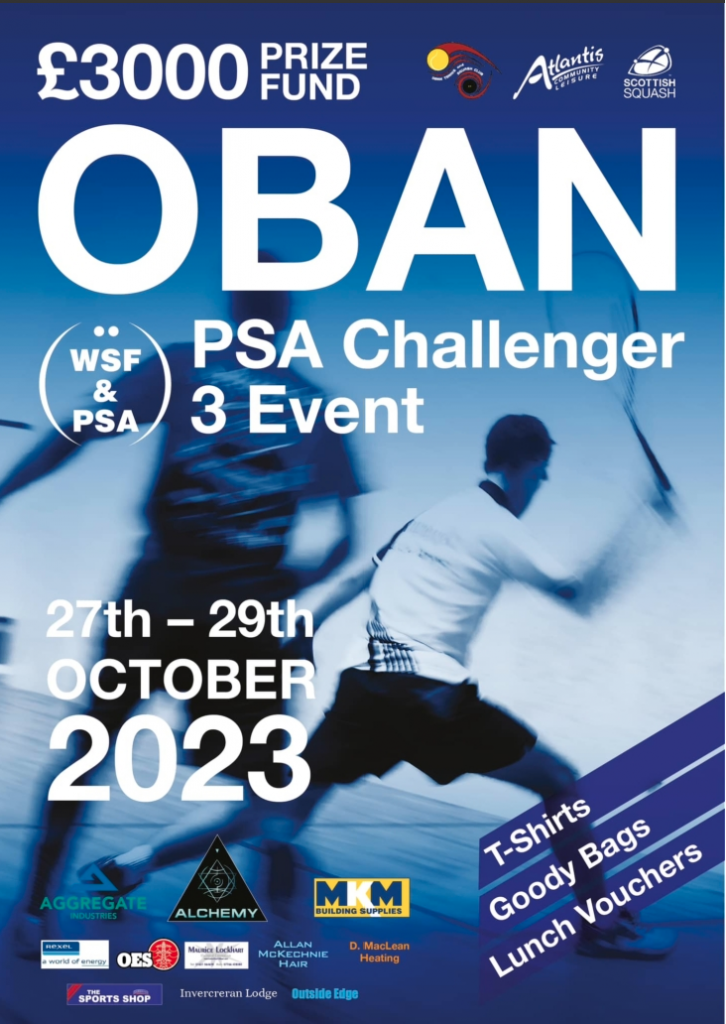 PSA Challenger Tour Event, 23rd-25th Oct 2023